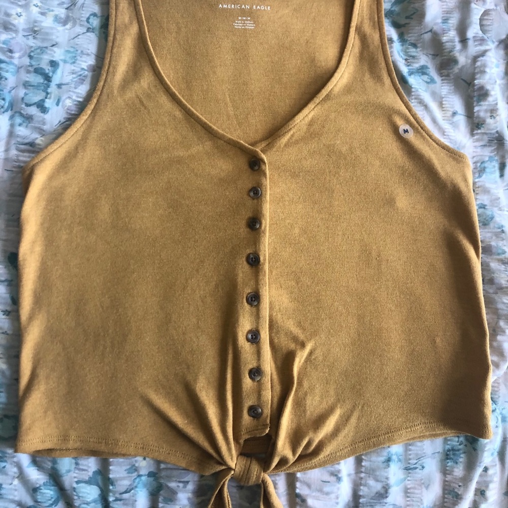 American Eagle tie front tank top